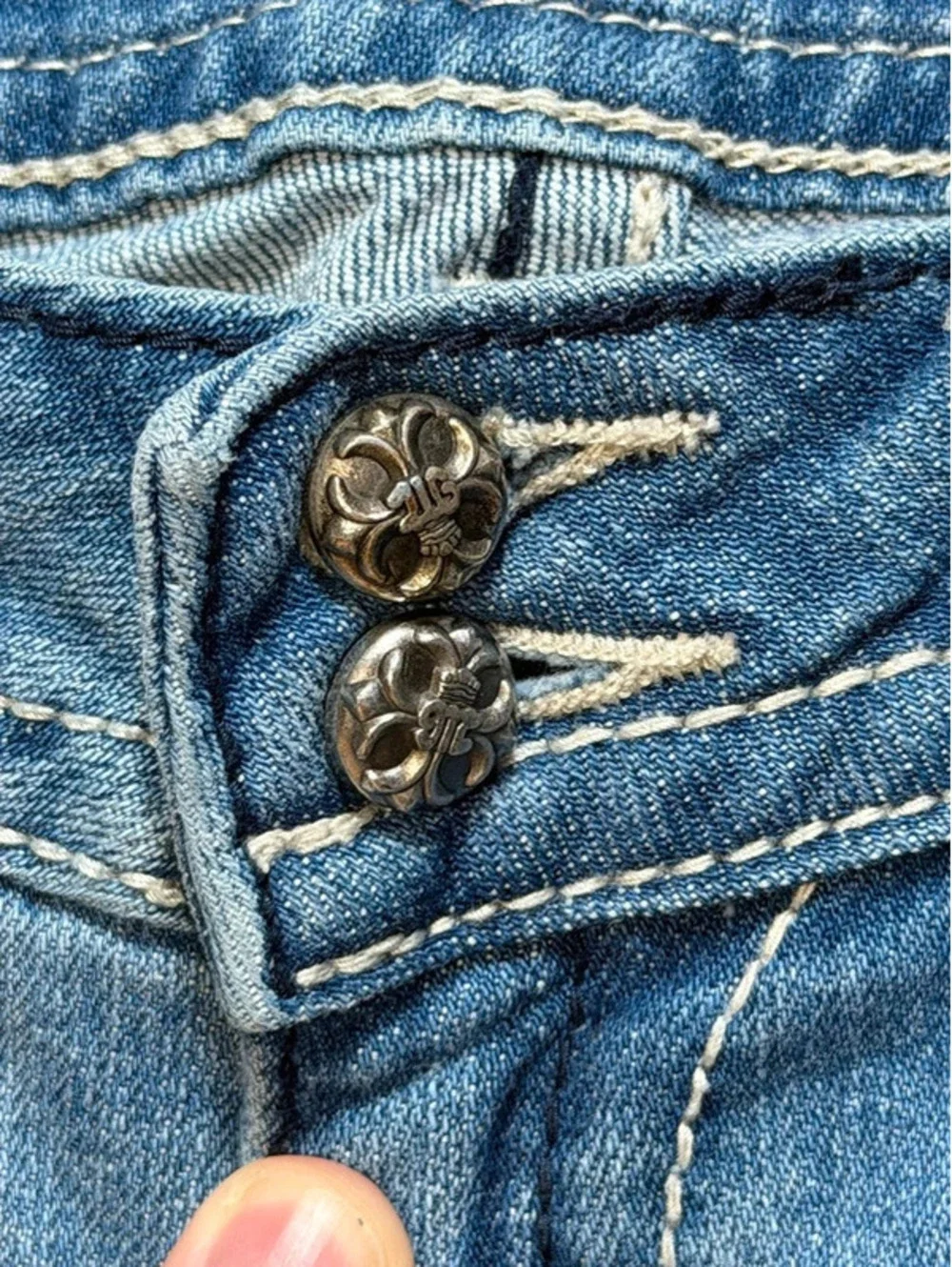Miss Me Angel Wings Bootcut Jeans Womens Size 30 Distressed Rhinestone JP5082